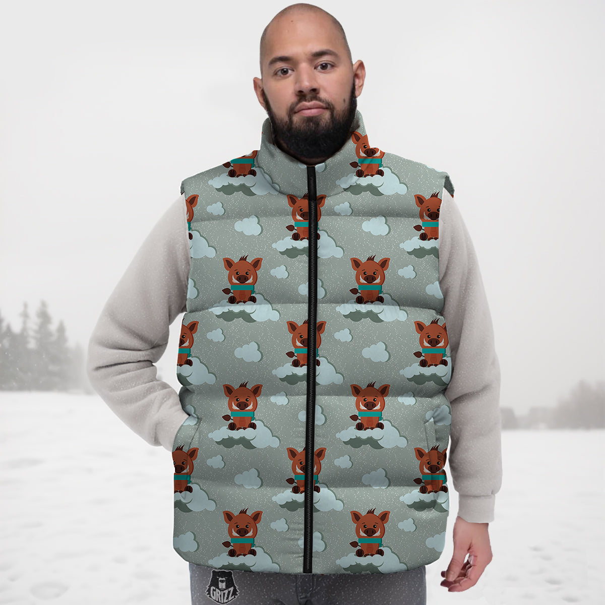 Cupcake Polka Dot Pattern Print Down Vest-grizzshop