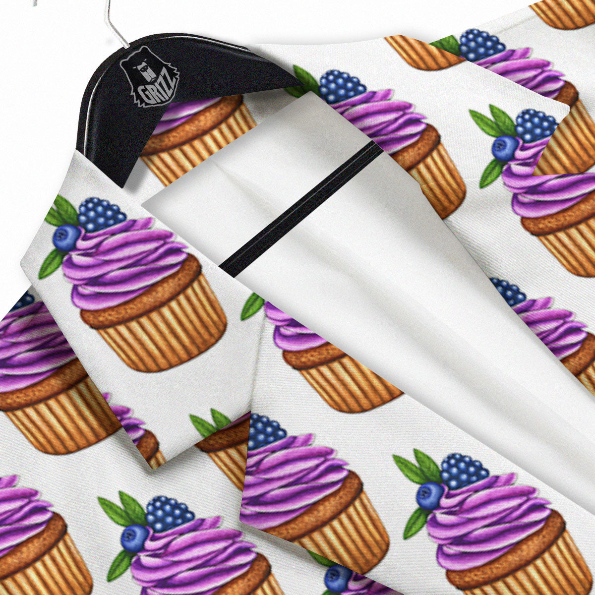 Cupcake Purple Print Pattern Men's Sport Coat-grizzshop