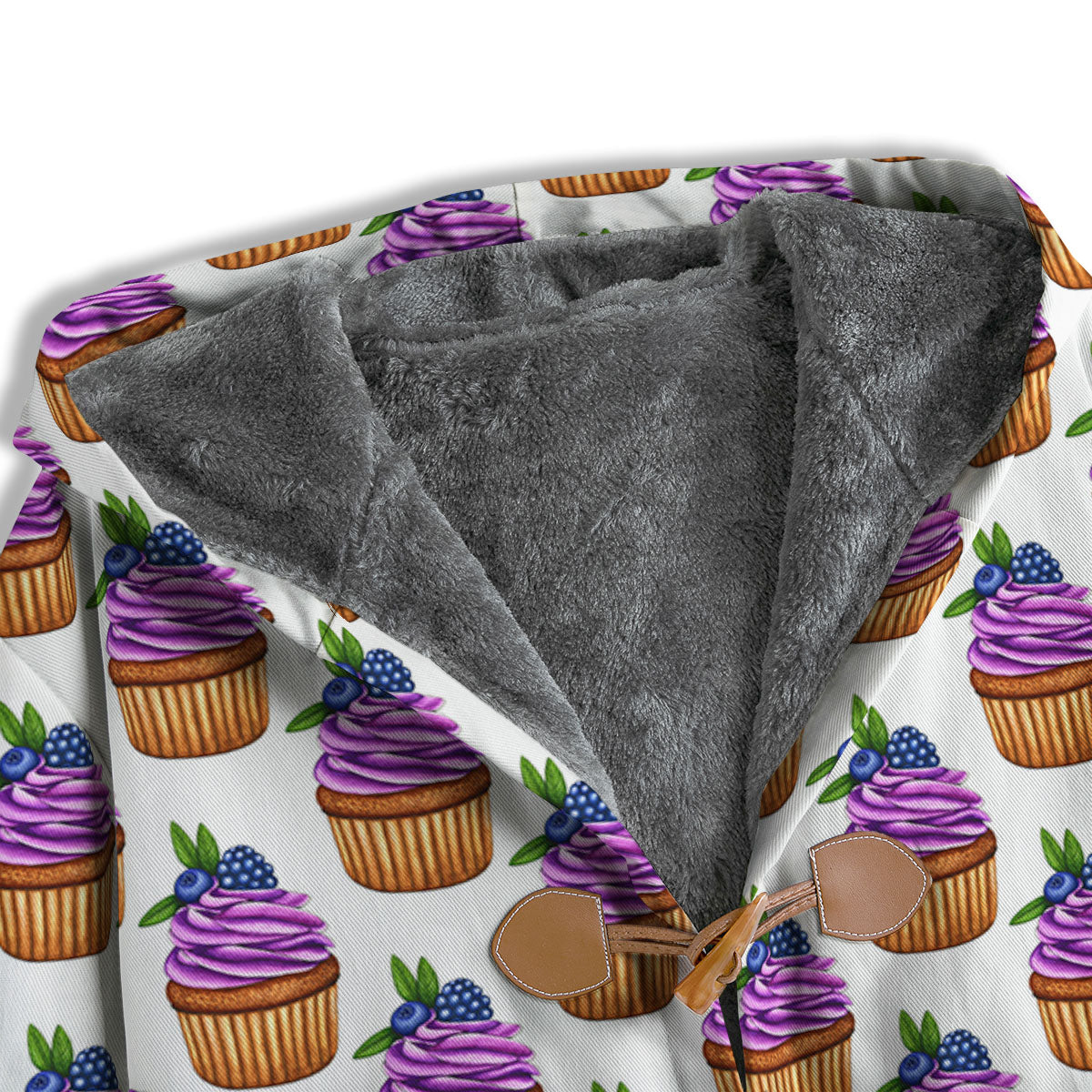 Cupcake Purple Print Pattern Men's Windbreaker Jacket-grizzshop