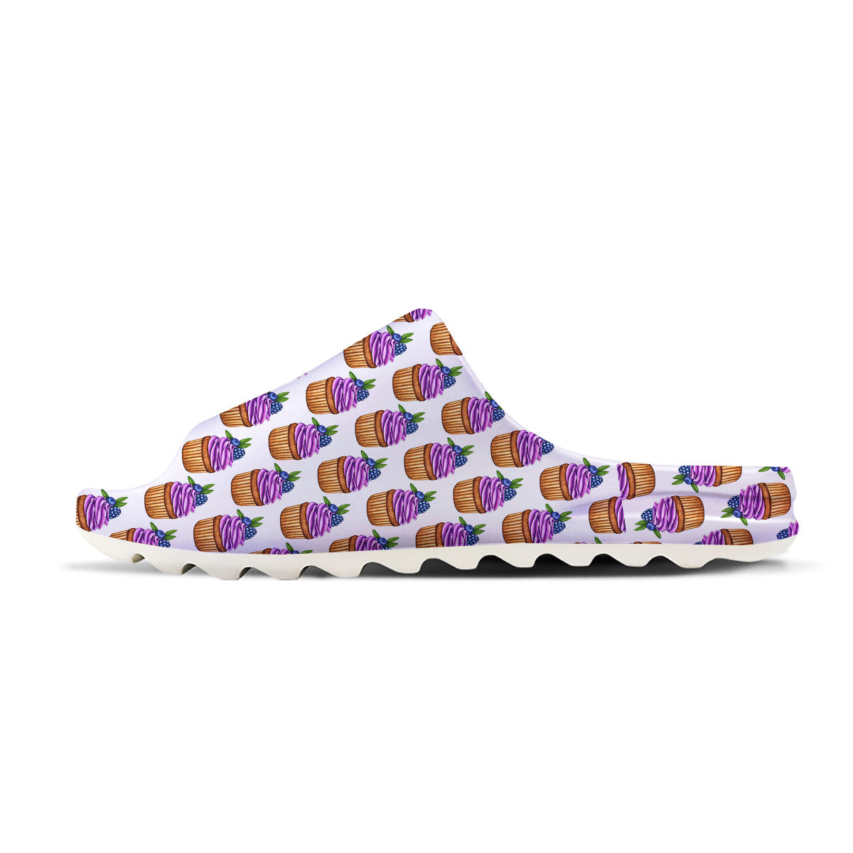 Cupcake Purple Print Pattern Sandals-grizzshop