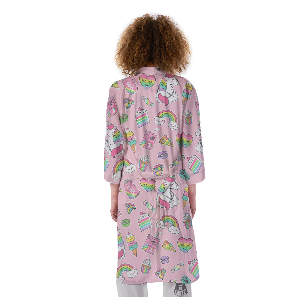 Cupcake Unicorn Print Pattern Kimono-grizzshop