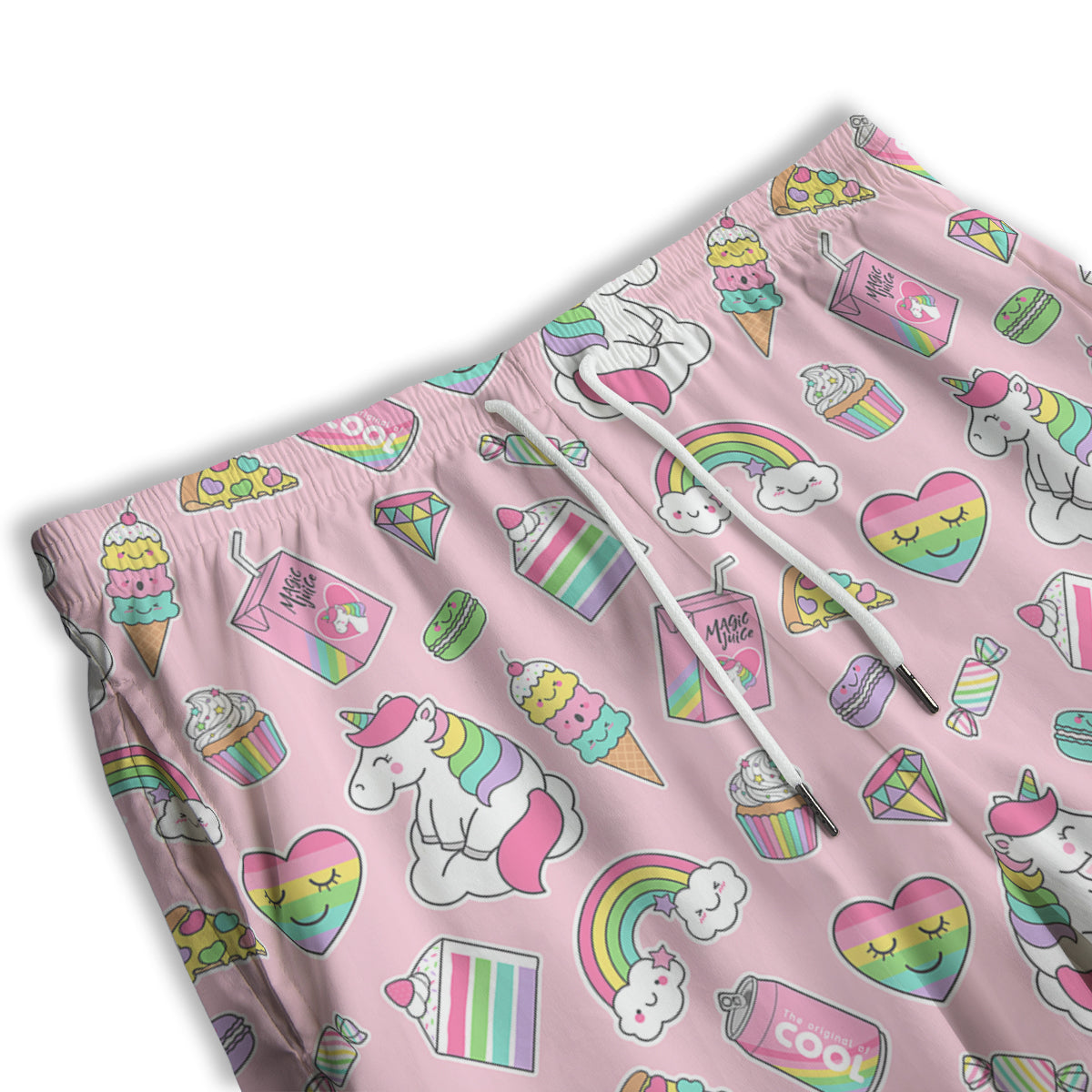 Cupcake Unicorn Print Pattern Men's Athletic Shorts