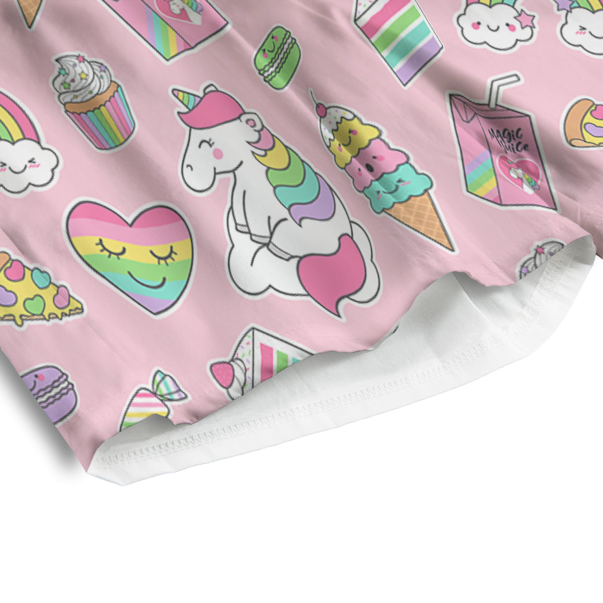 Cupcake Unicorn Print Pattern Men's Athletic Shorts