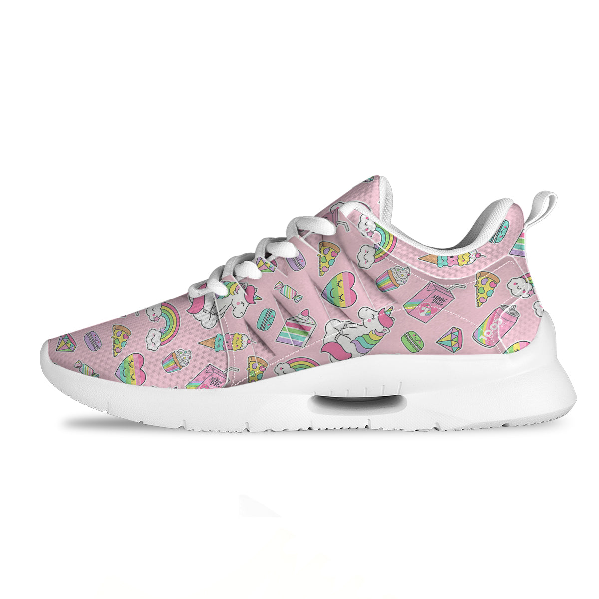 Cupcake Unicorn Print Pattern Tennis Shoes-grizzshop