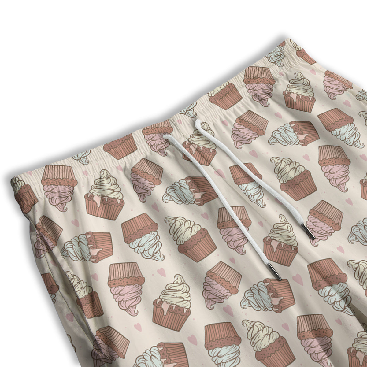 Cupcake Vintage Print Pattern Men's Athletic Shorts