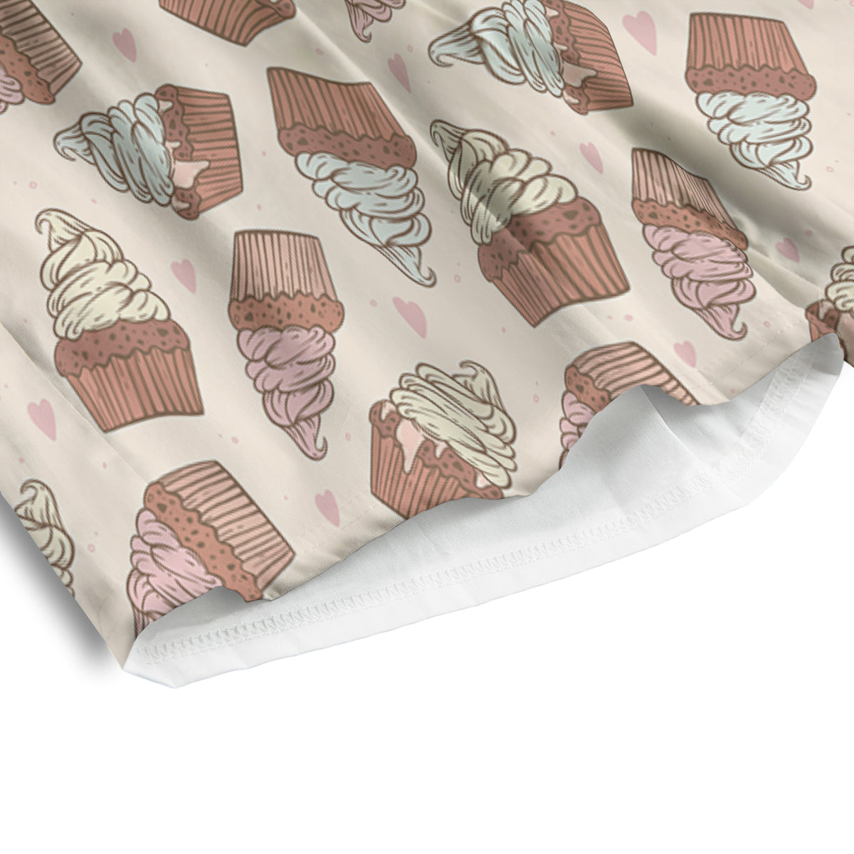 Cupcake Vintage Print Pattern Men's Athletic Shorts