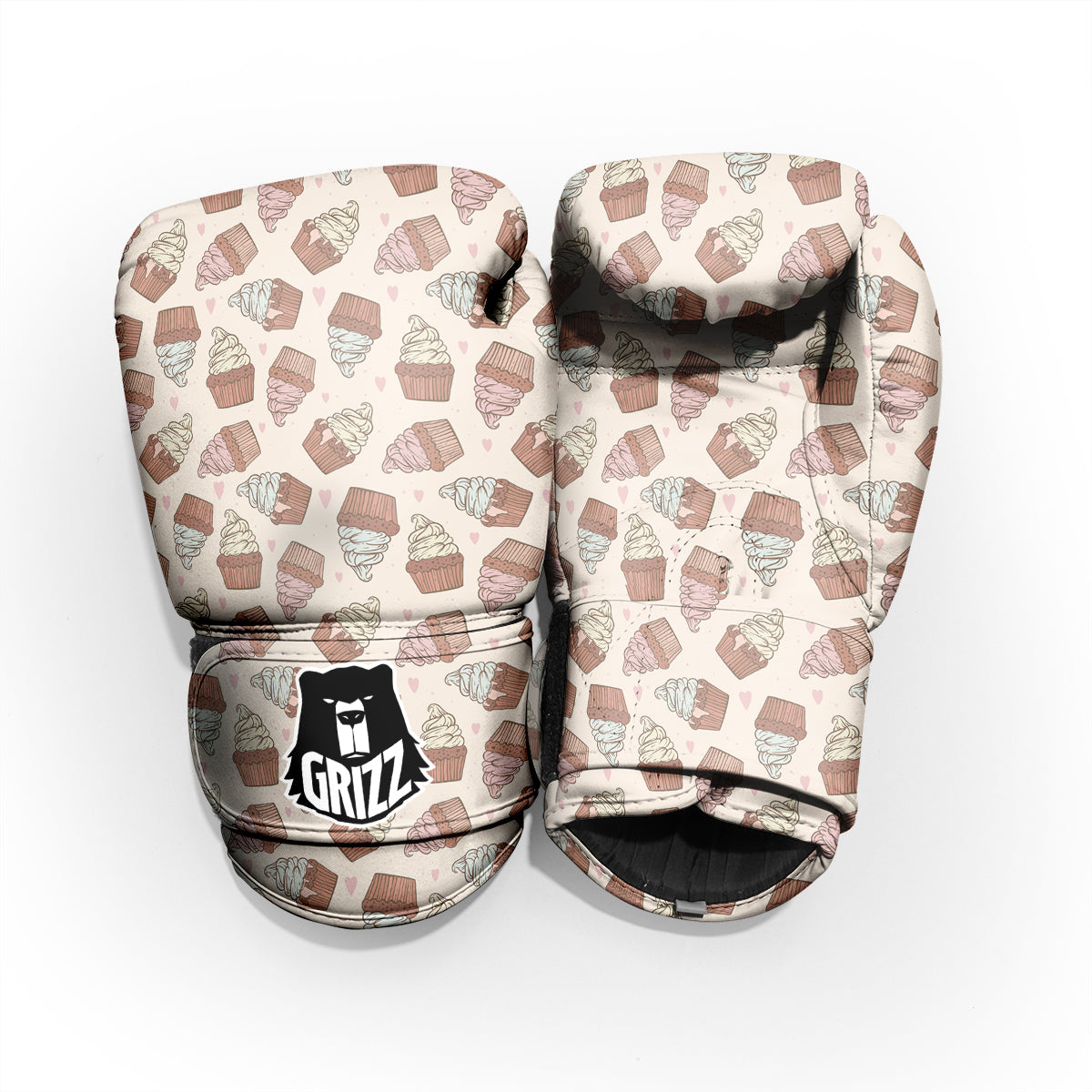 Cupcake Vintage Print Pattern Pro Boxing Glove