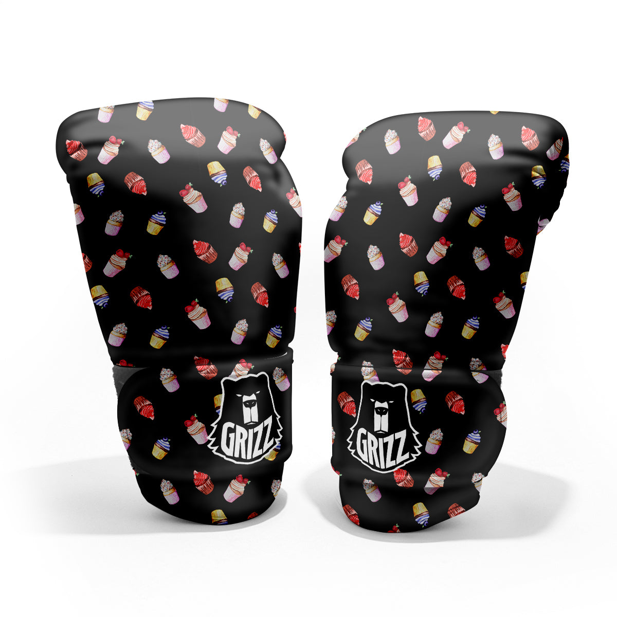 Cupcake Watercolor Print Pattern Pro Boxing Glove