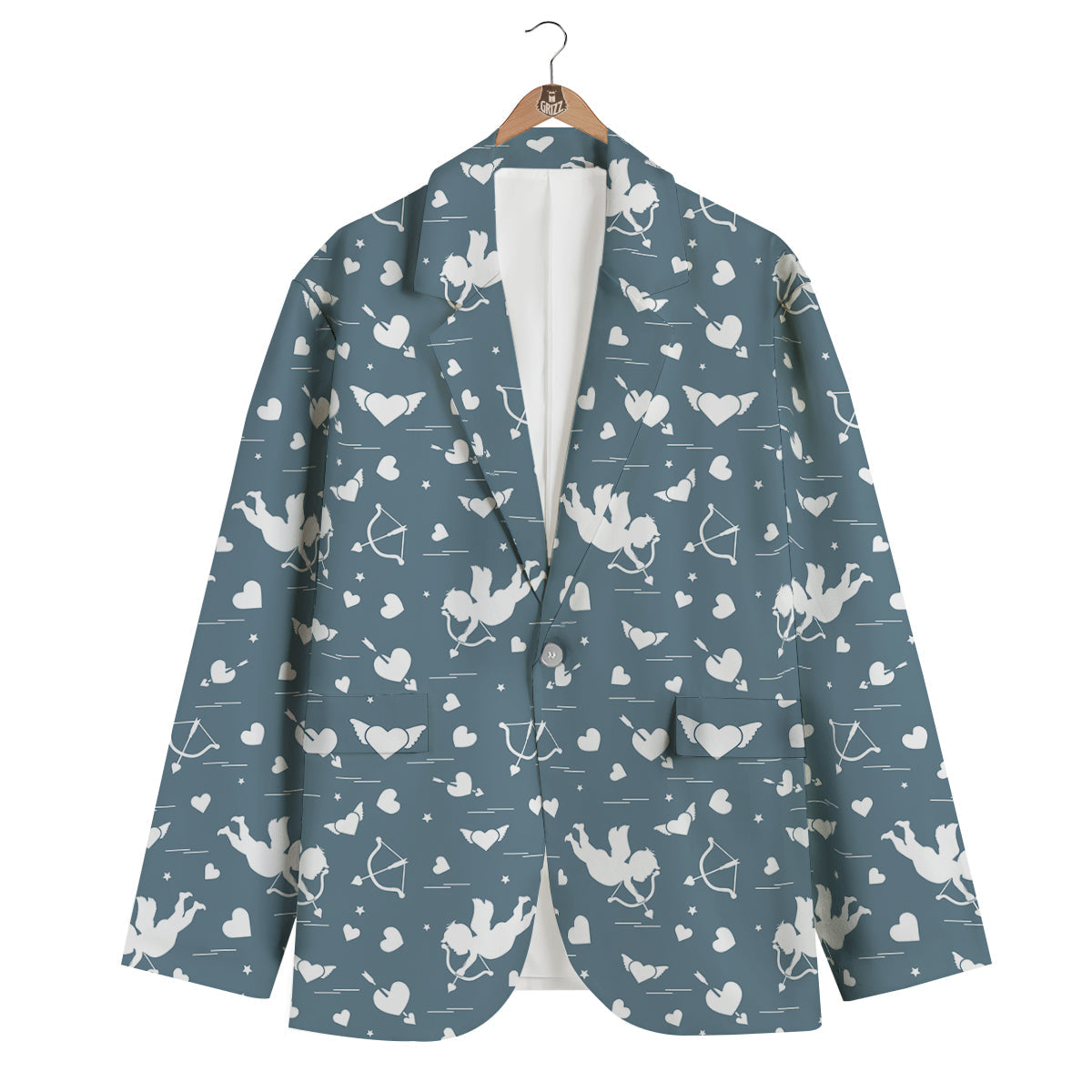 Cupid Print Pattern Men's Blazer-grizzshop