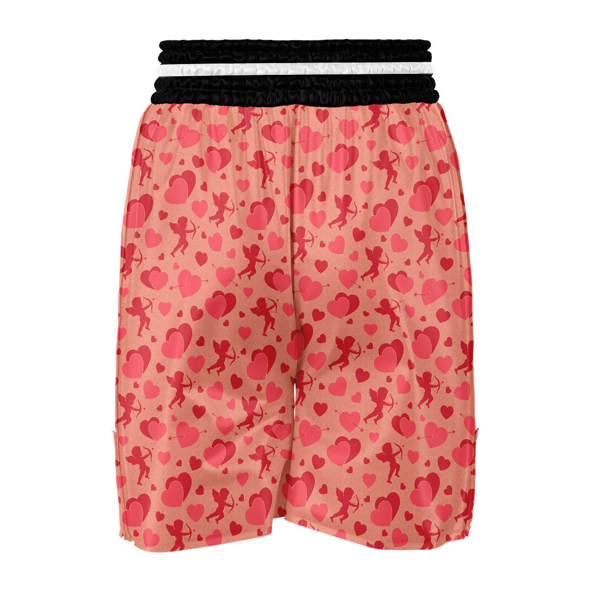 Cupid Red And Pink Print Pattern Boxing Shorts-grizzshop
