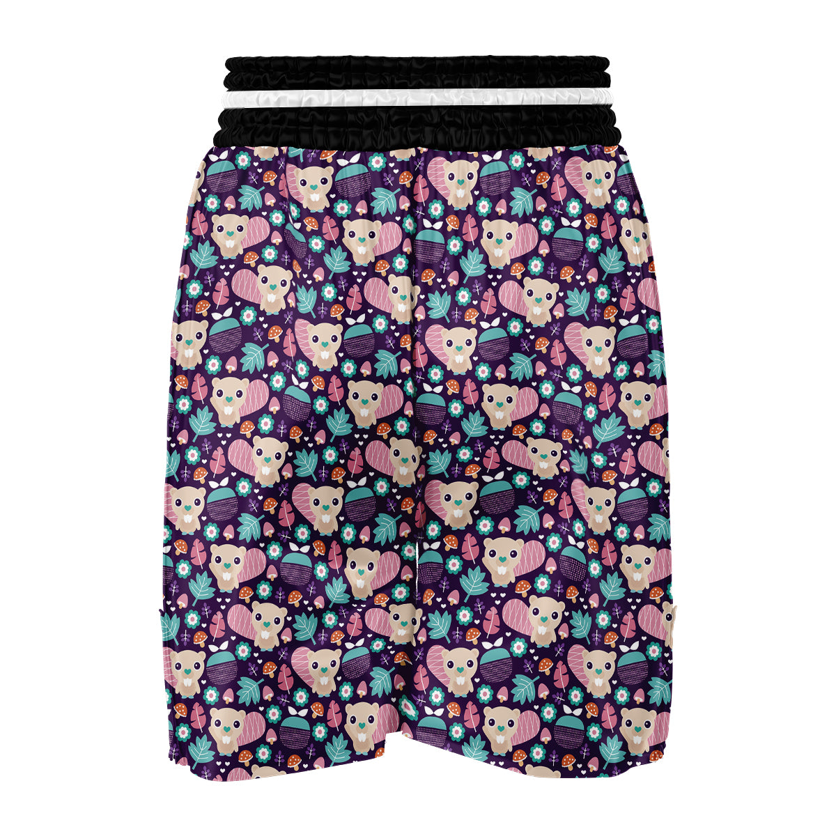 Cute Beaver Print Pattern Boxing Shorts-grizzshop