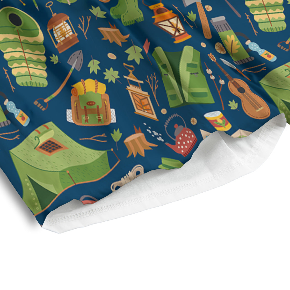 Cute Camping Equipment Print Pattern Men's Athletic Shorts