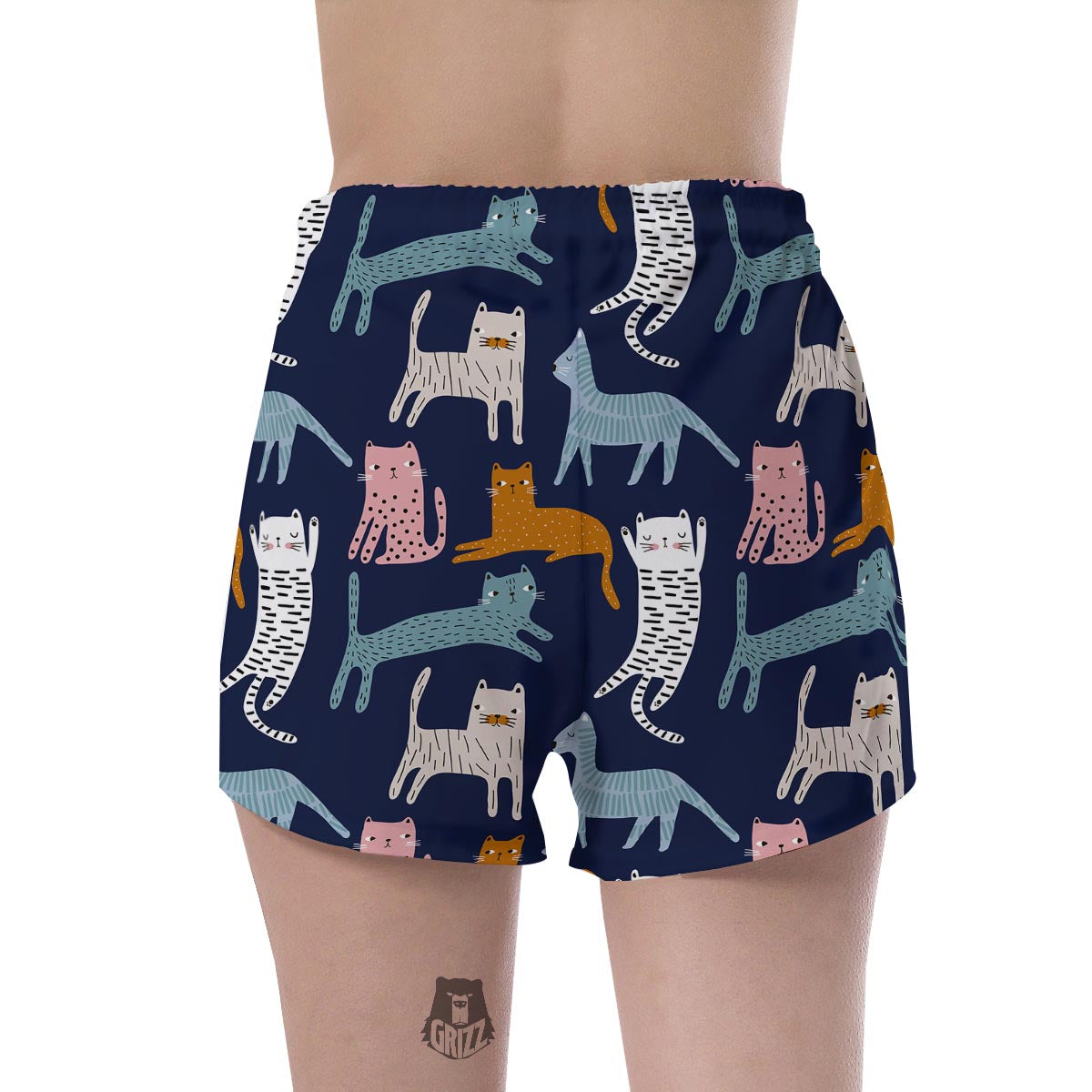 Cute Cat Style Print Women's Shorts-grizzshop
