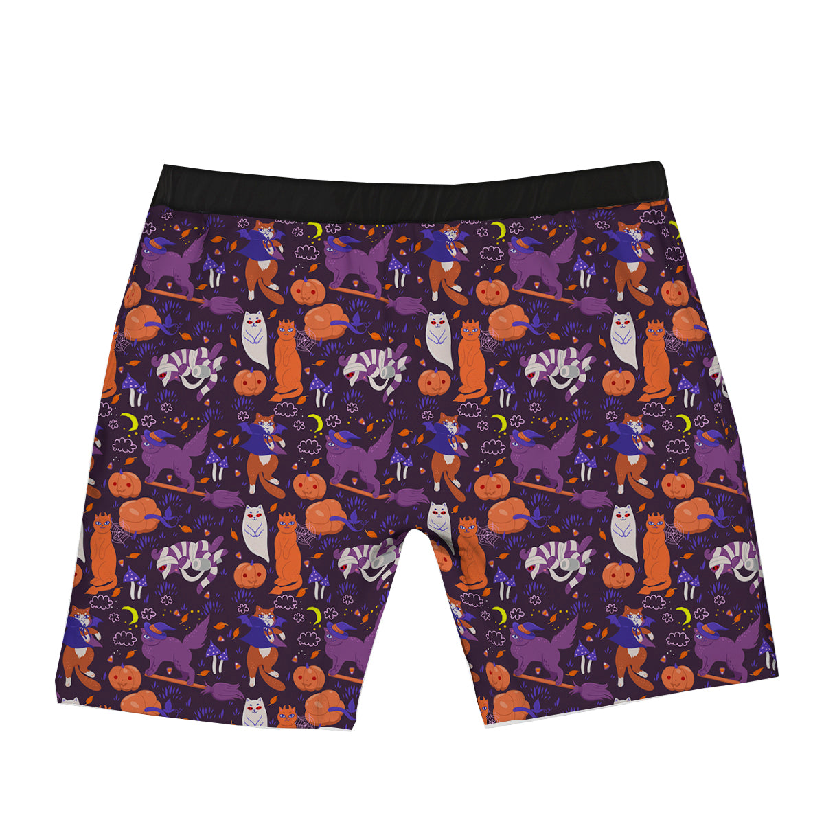 Cute Cats Halloween Print Pattern Boxer Briefs-grizzshop