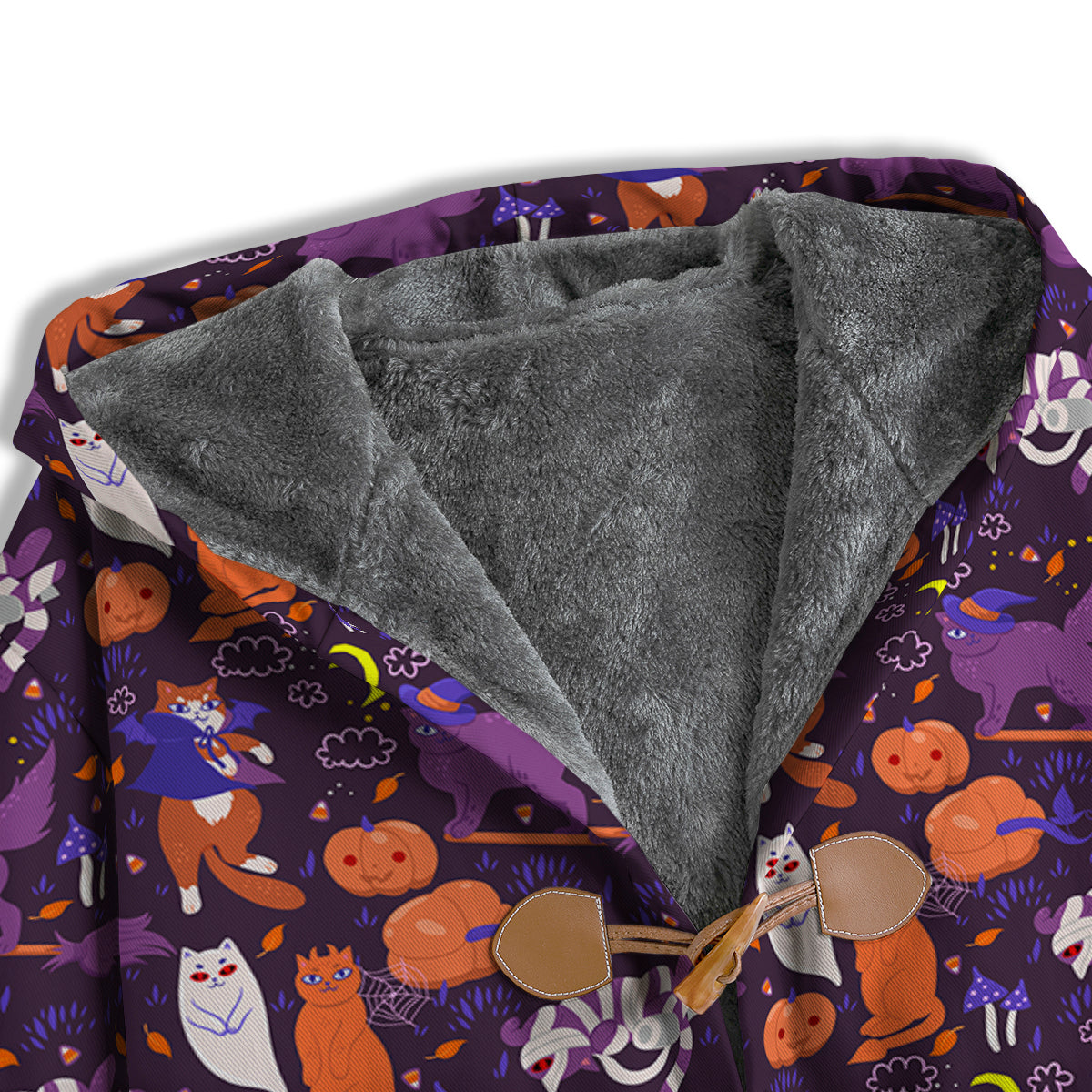 Cute Cats Halloween Print Pattern Men's Windbreaker Jacket-grizzshop