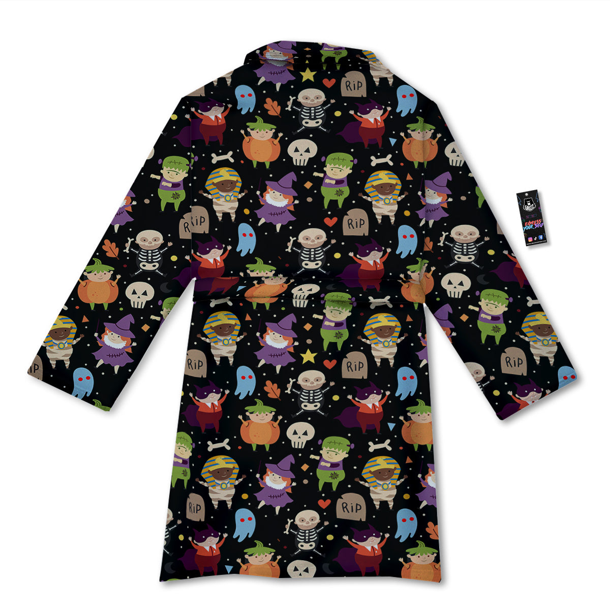 Cute Children Halloween Print Pattern Bathrobe-grizzshop