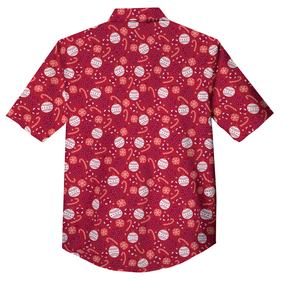 Cute Christmas Elements Print Pattern Button Up Shirt-grizzshop
