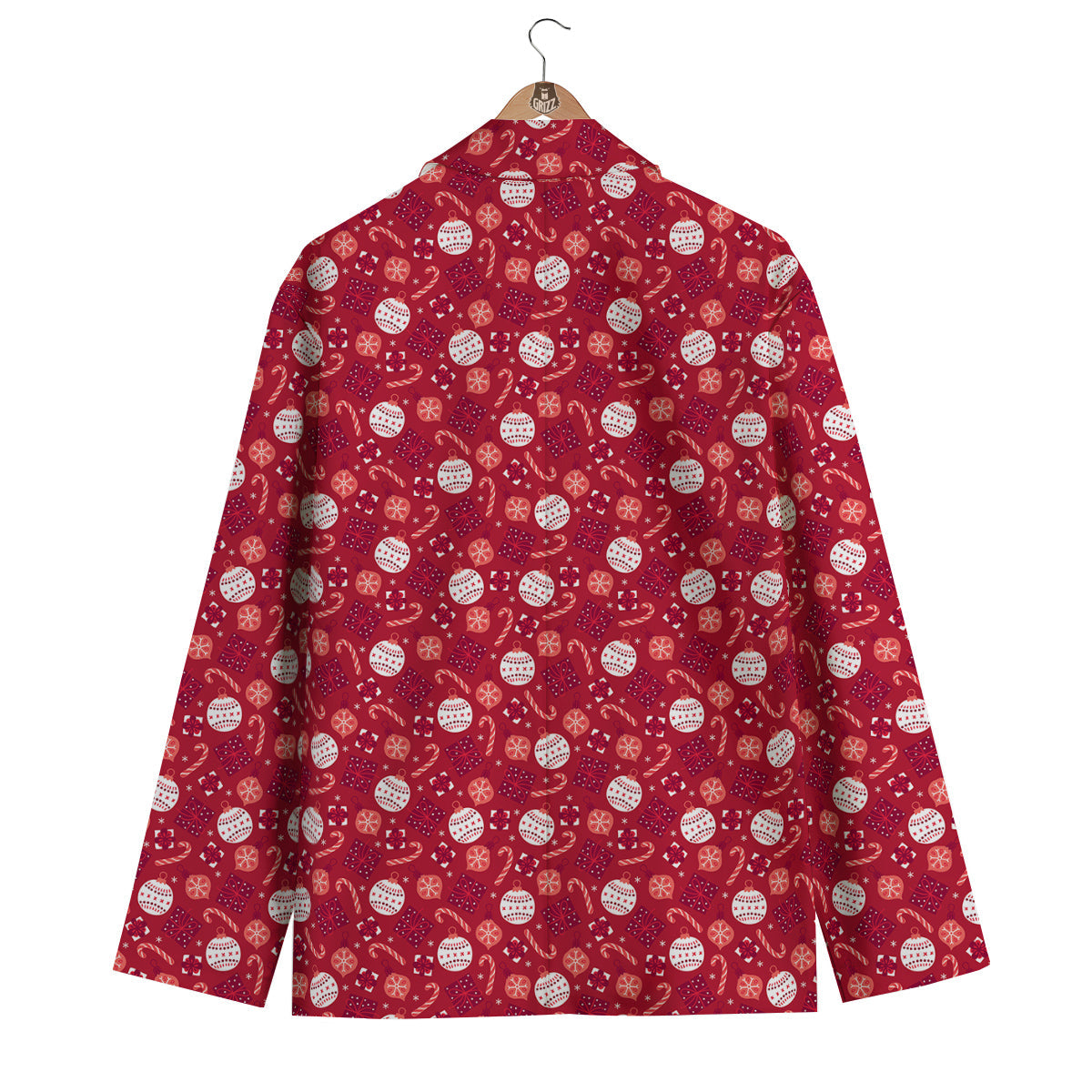 Cute Christmas Elements Print Pattern Men's Blazer-grizzshop