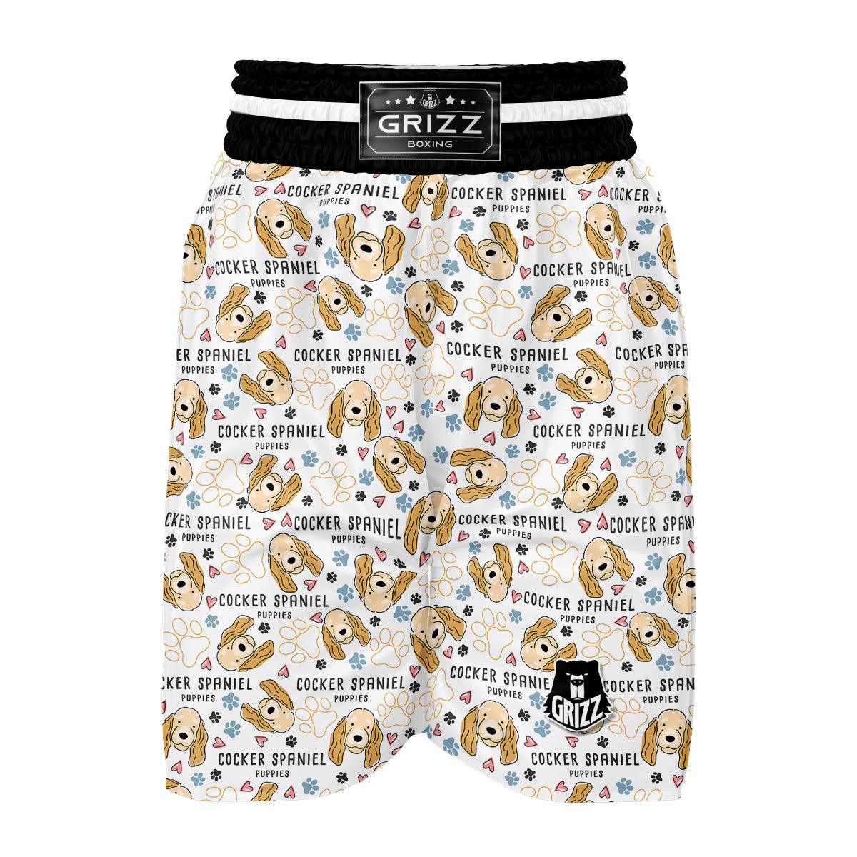 Cute Cocker spaniel Print Pattern Boxing Shorts-grizzshop