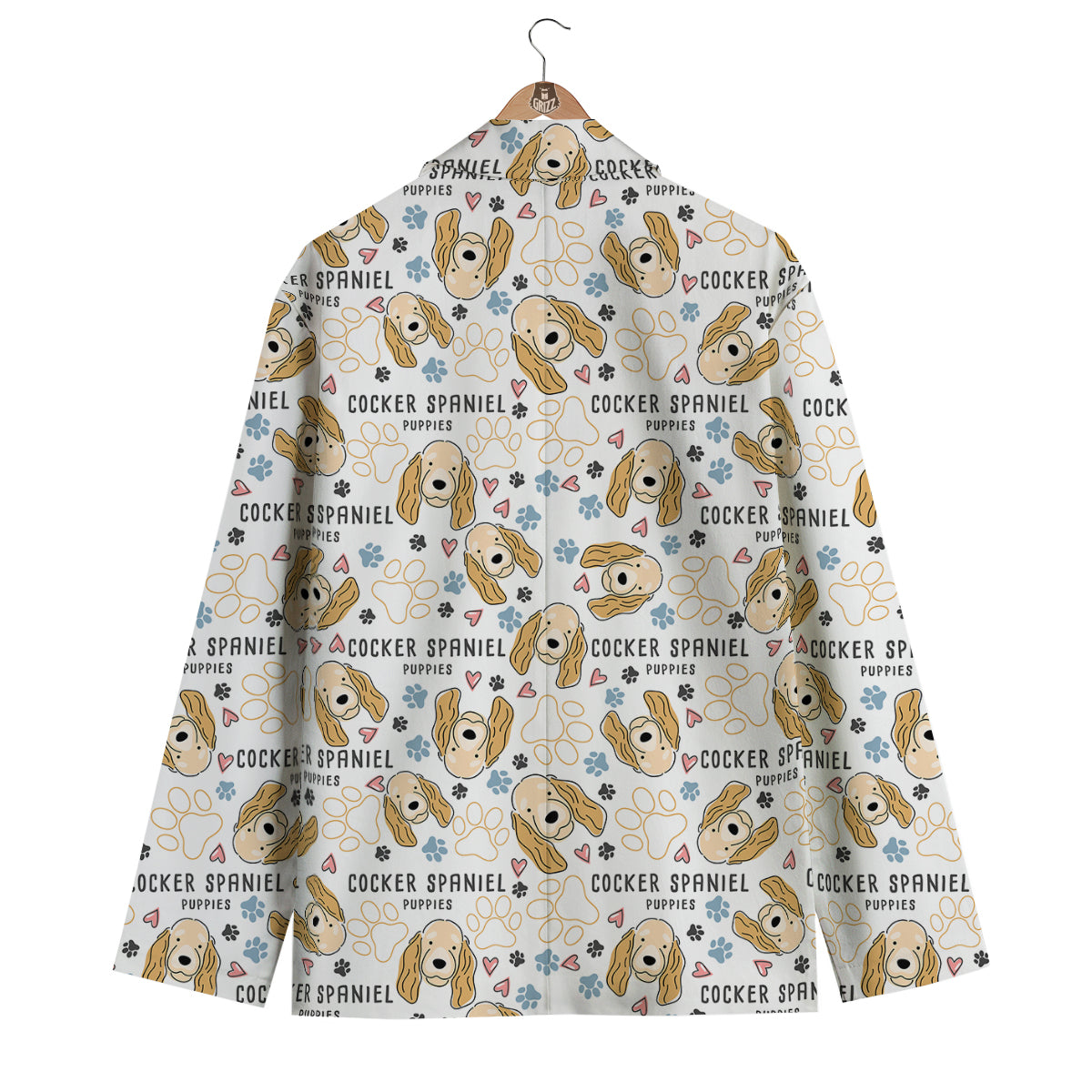 Cute Cocker spaniel Print Pattern Men's Blazer-grizzshop