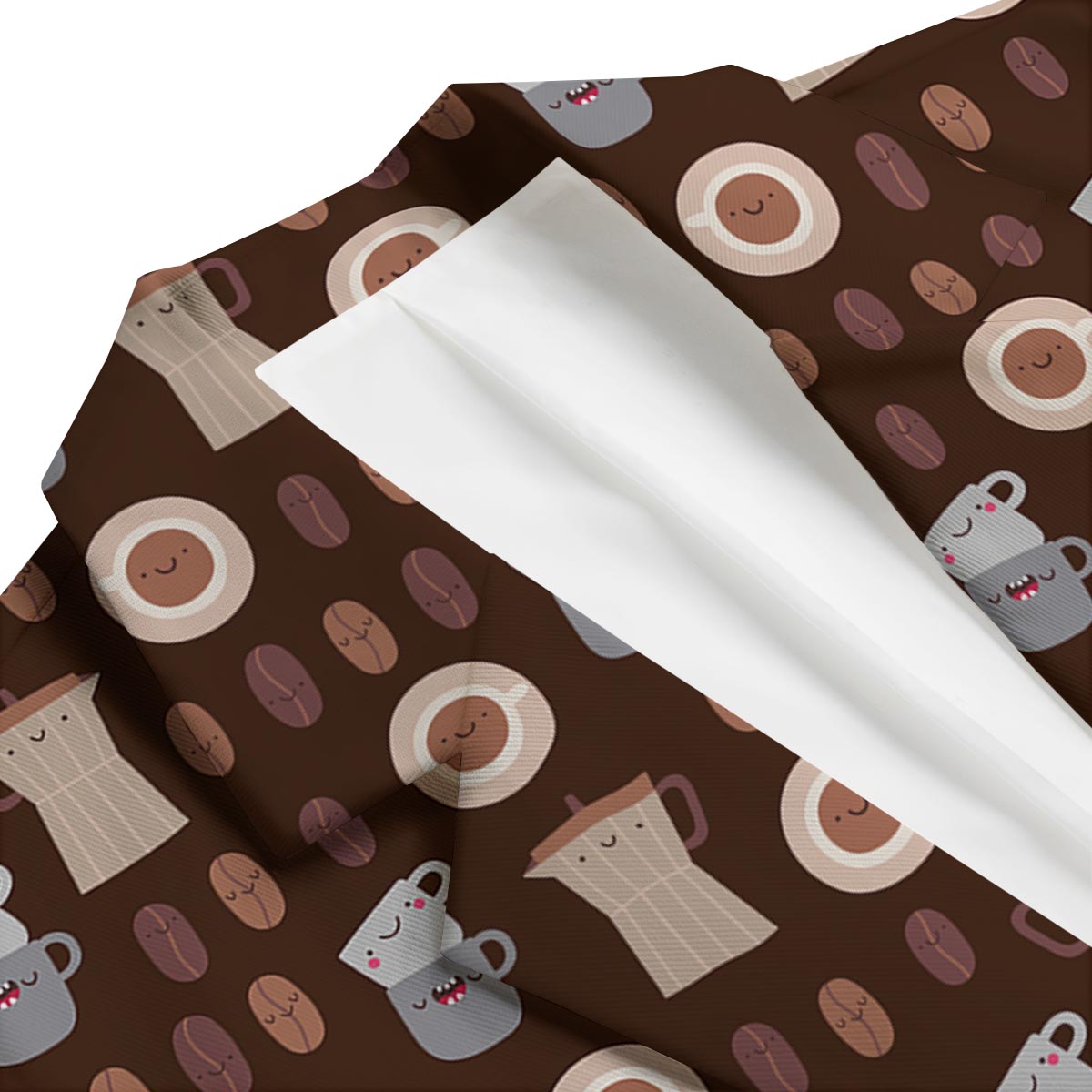 Cute Coffee Pattern Print Men's Blazer-grizzshop
