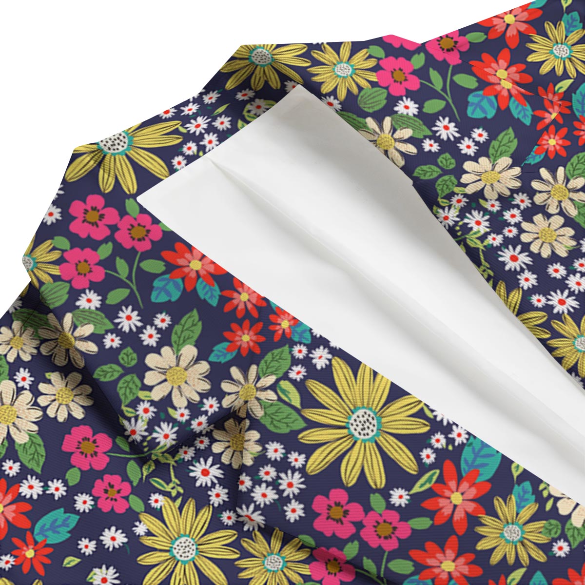 Cute Colorful Daisy Pattern Print Men's Blazer-grizzshop
