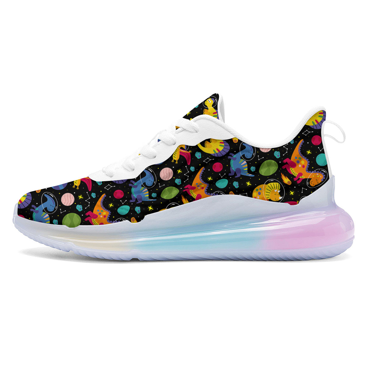 Cute Dinosaurs In Space Print Pattern Running Sneakers-grizzshop