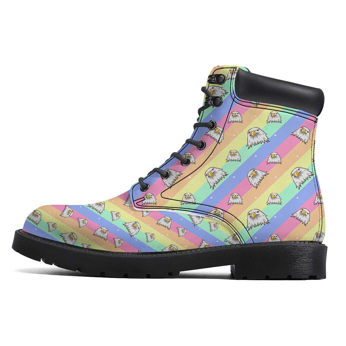 Cute Eagle Rainbow Print Pattern Boots-grizzshop