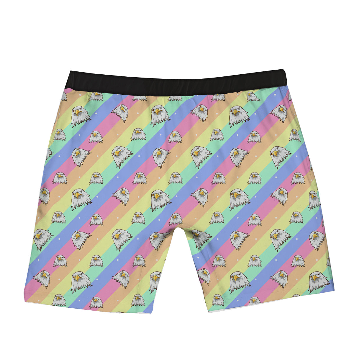 Cute Eagle Rainbow Print Pattern Boxer Briefs-grizzshop