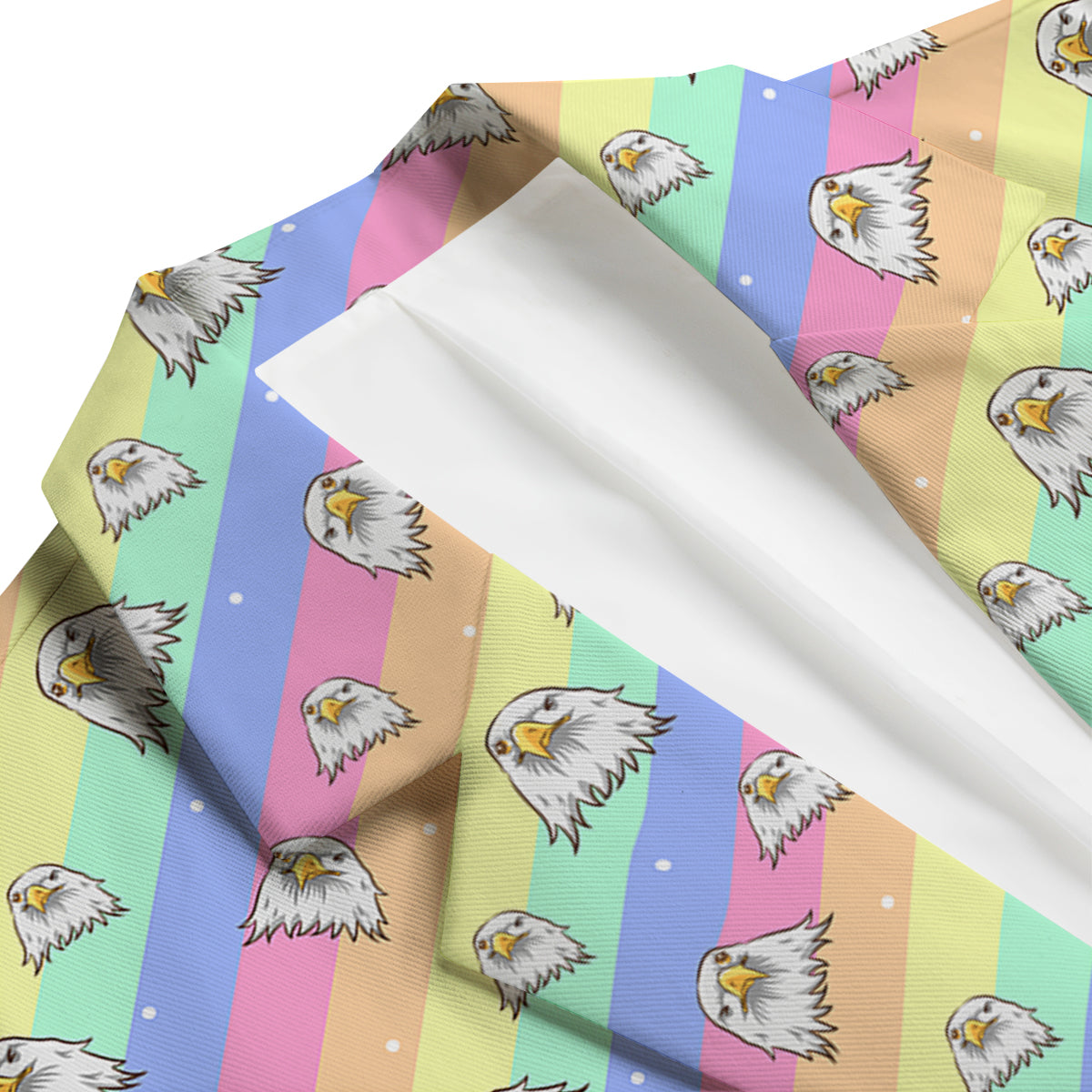 Cute Eagle Rainbow Print Pattern Men's Blazer-grizzshop