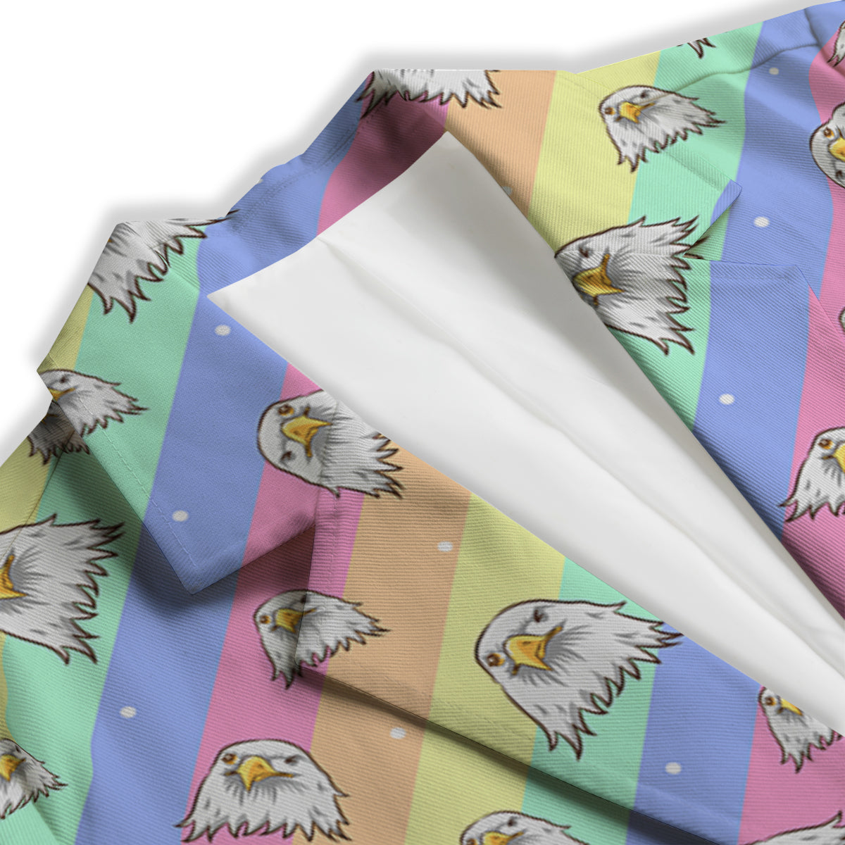 Cute Eagle Rainbow Print Pattern Women's Blazer-grizzshop