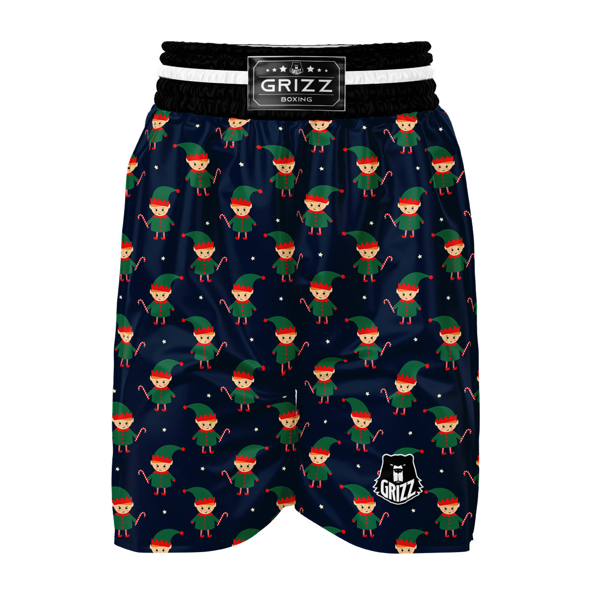 Cute Elf Print Pattern Boxing Shorts-grizzshop