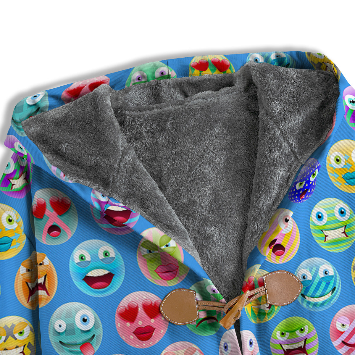 Cute Emoji Blue Print Pattern Men's Windbreaker Jacket-grizzshop