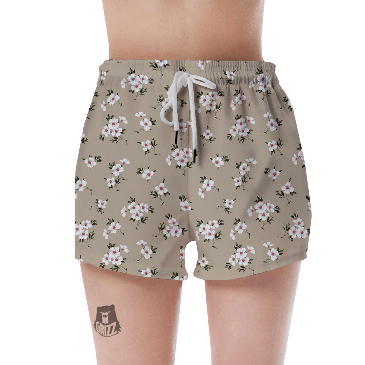 Cute Floral Flower Print Women's Shorts-grizzshop