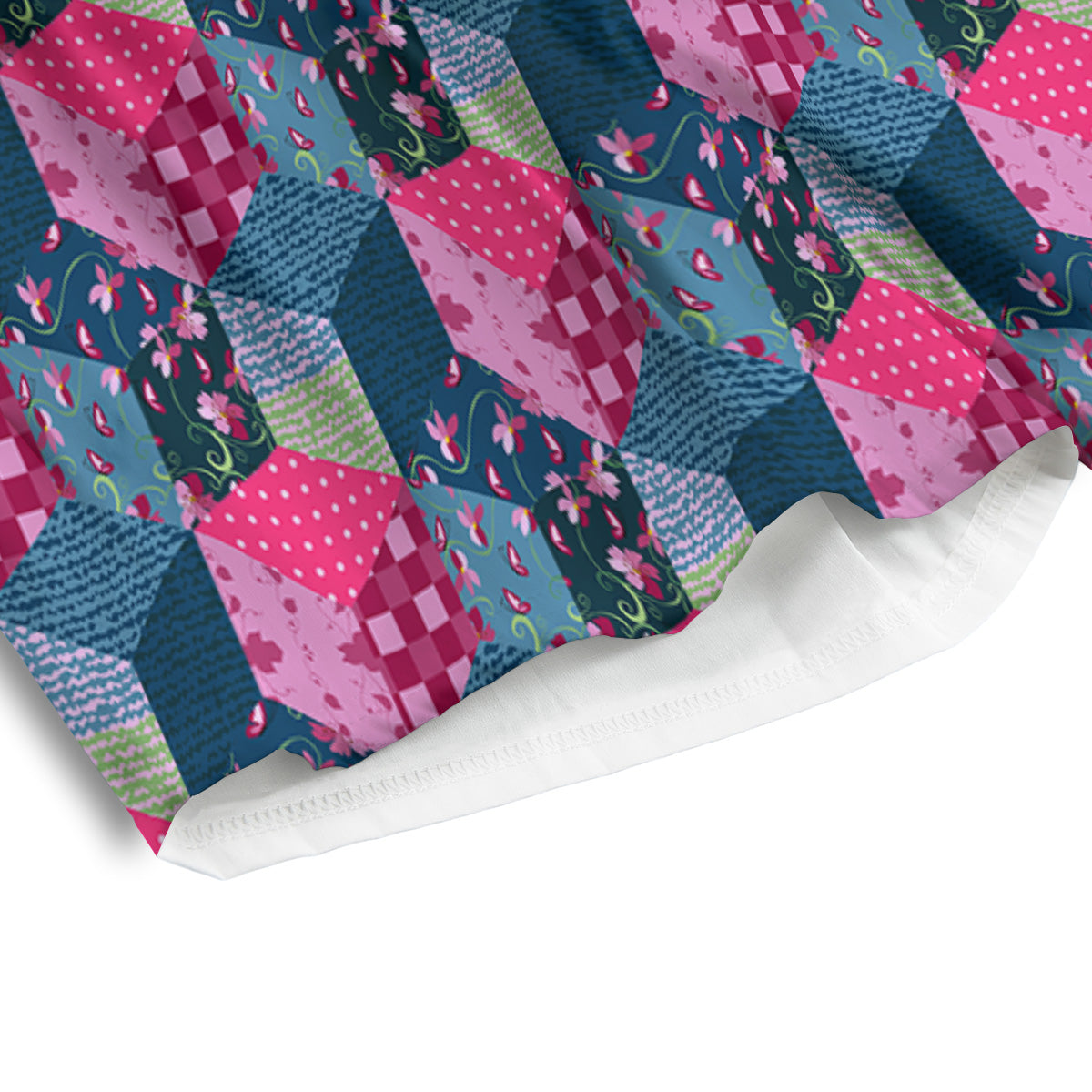 Cute Floral Patchwork Print Pattern Men's Athletic Shorts