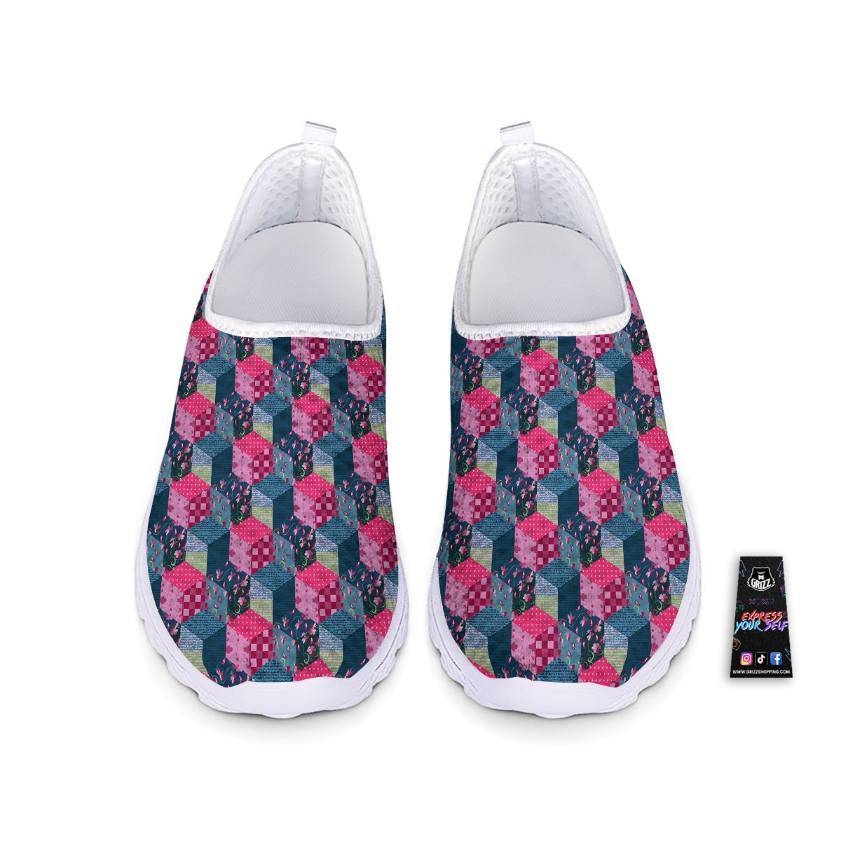 Cute Floral Patchwork Print Pattern Nurse Shoes-grizzshop