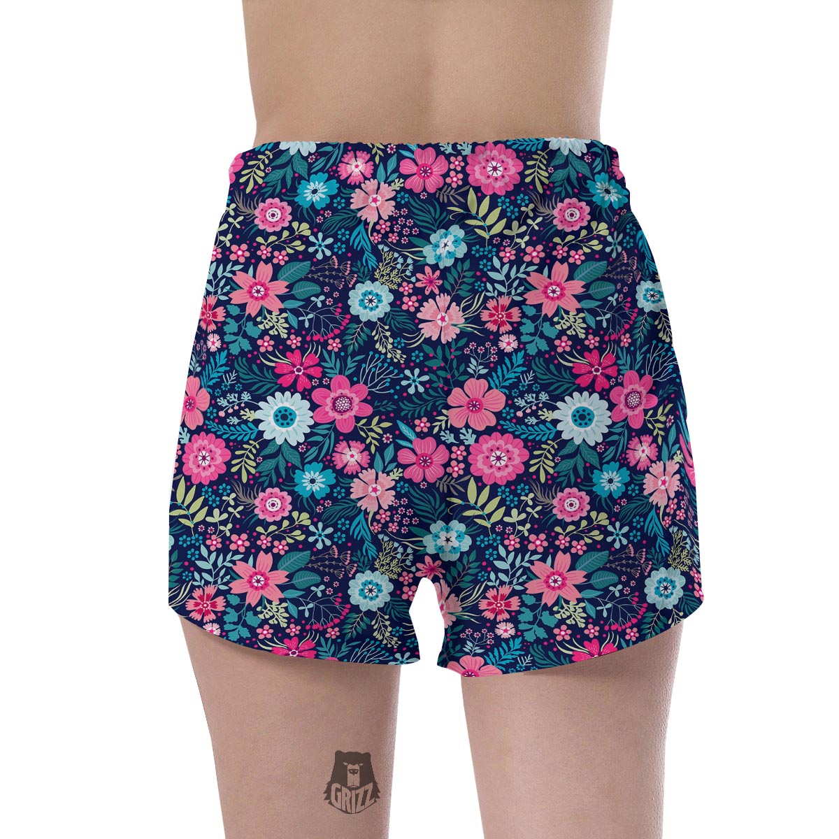 Cute Flower Floral Print Women's Shorts-grizzshop
