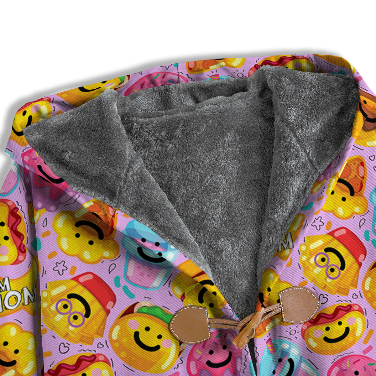 Cute Food Emoji Print Pattern Men's Windbreaker Jacket-grizzshop
