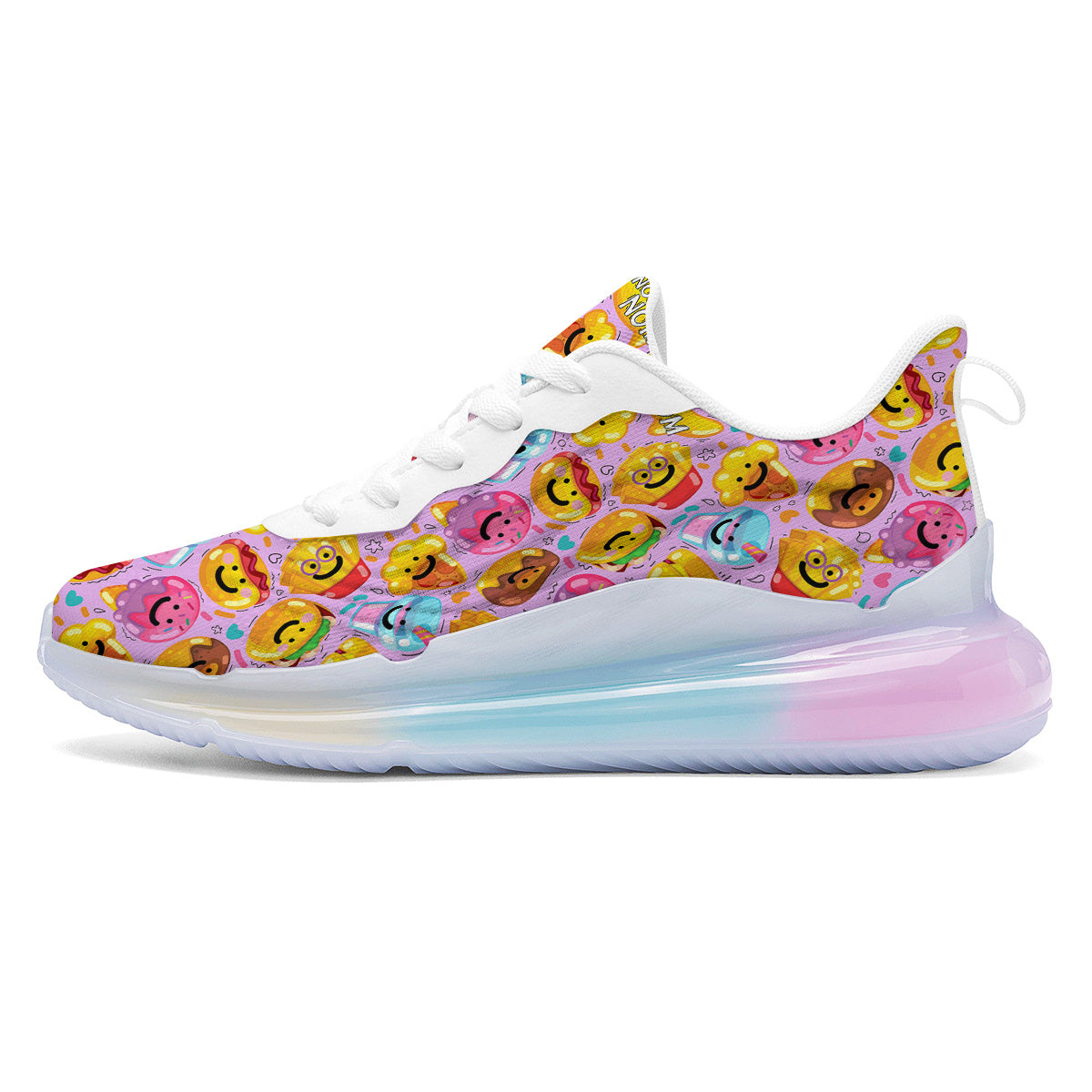 Cute Food Emoji Print Pattern Running Sneakers-grizzshop