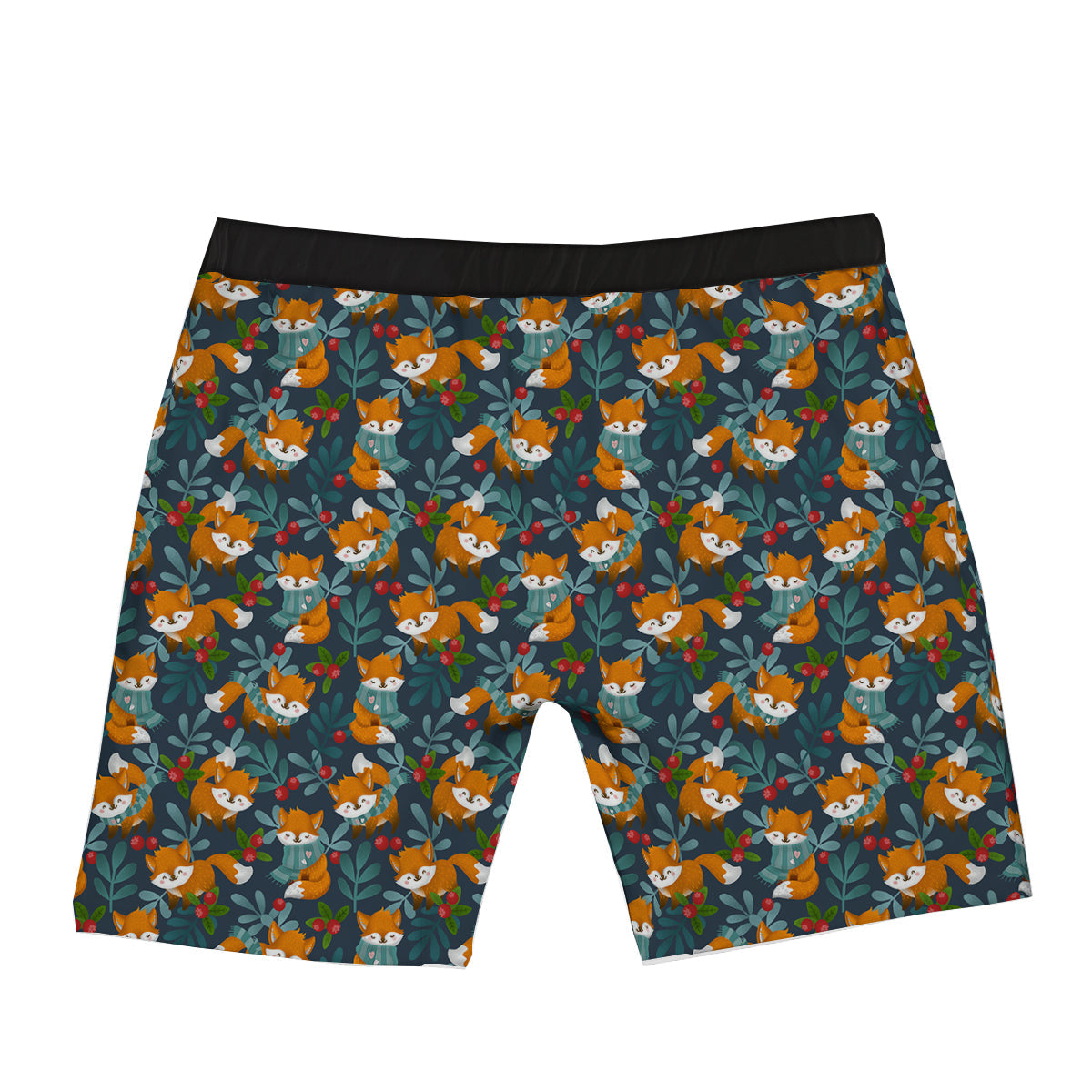 Cute Fox Print Pattern Boxer Briefs-grizzshop