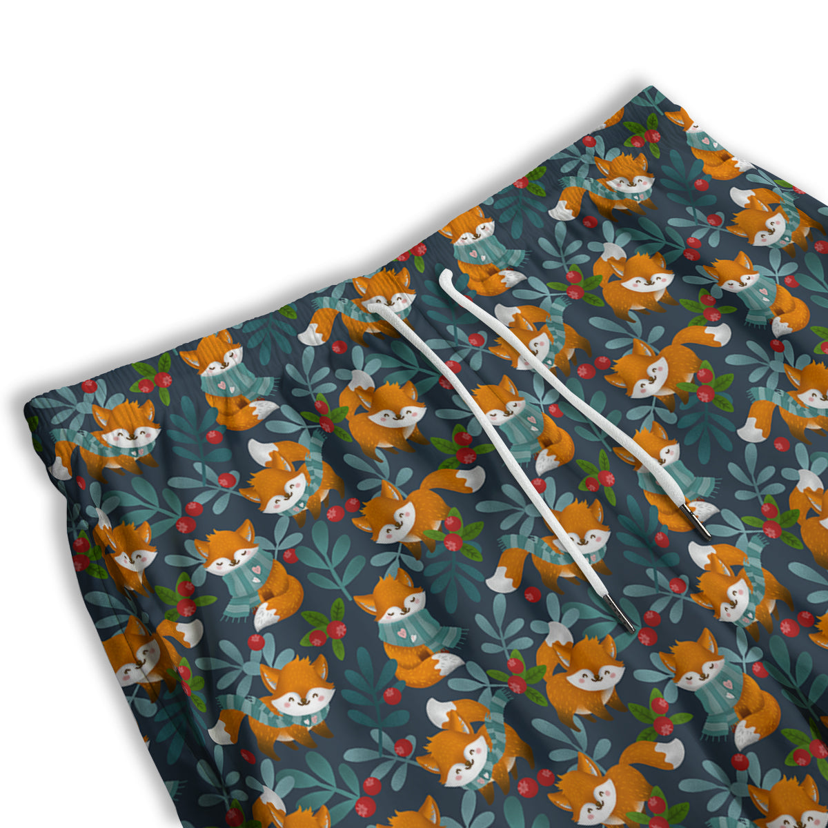 Cute Fox Print Pattern Men's Athletic Shorts