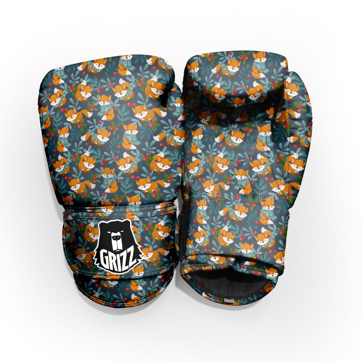 Cute Fox Print Pattern Sparring Gloves-grizzshop