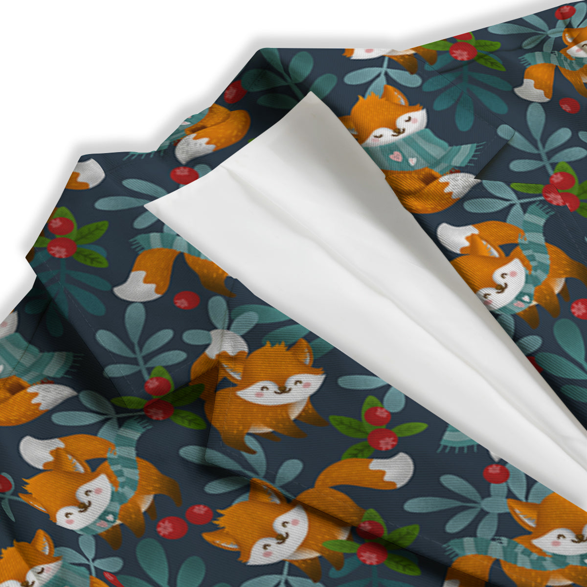 Cute Fox Print Pattern Women's Blazer-grizzshop