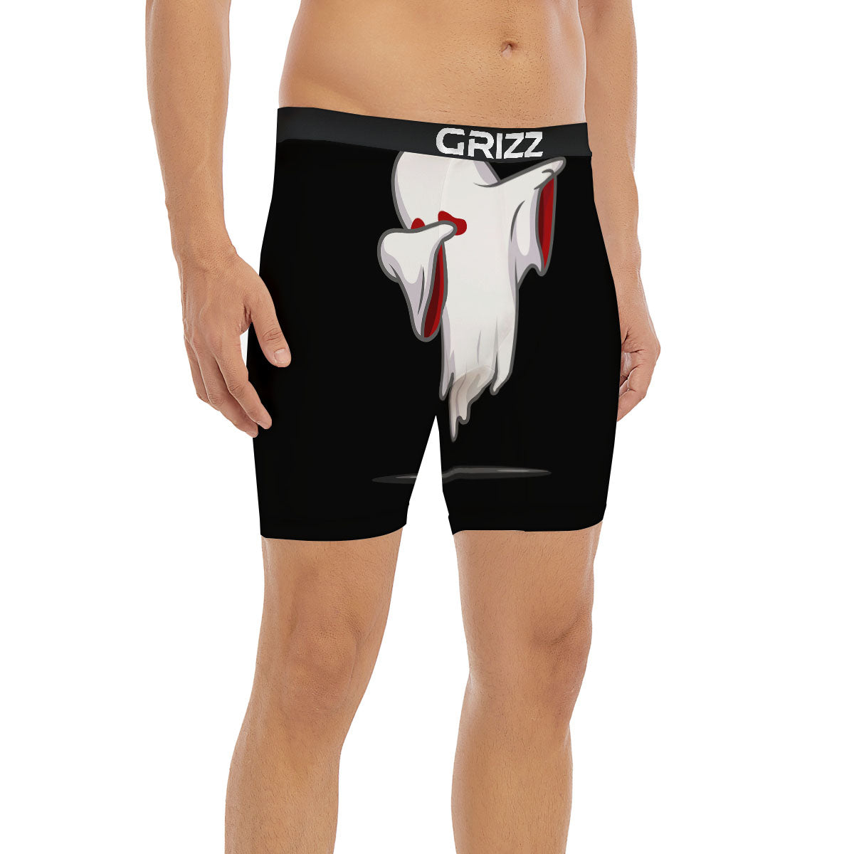 Cute Ghost Dap Print Boxer Briefs-grizzshop