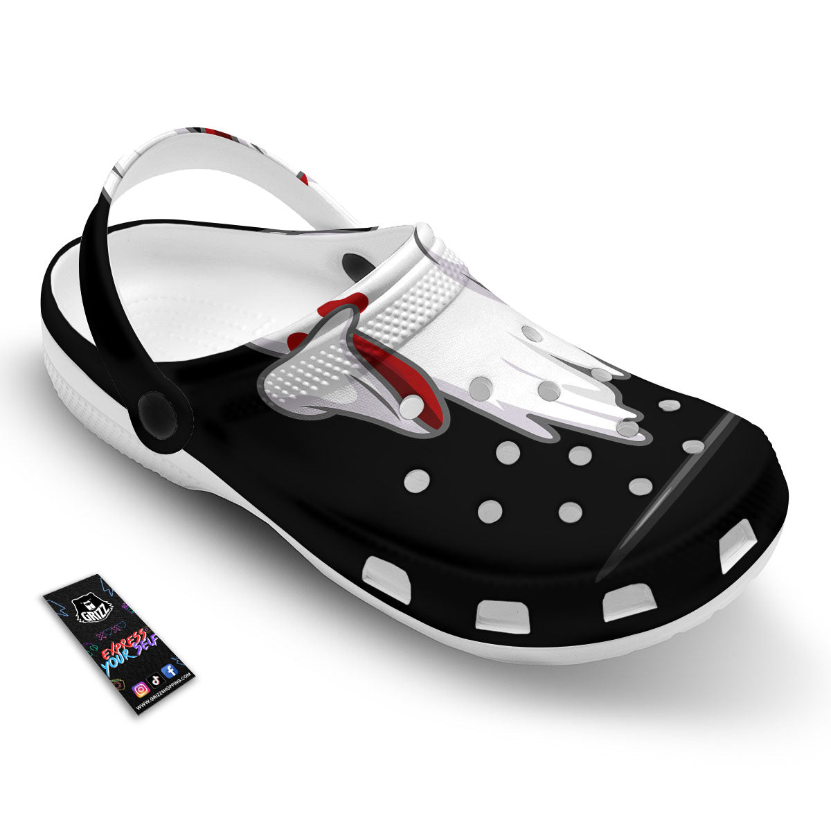 Cute Ghost Dap Print Clog-grizzshop