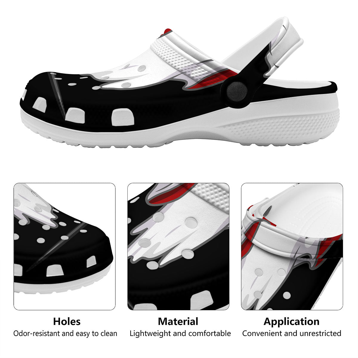 Cute Ghost Dap Print Clog-grizzshop