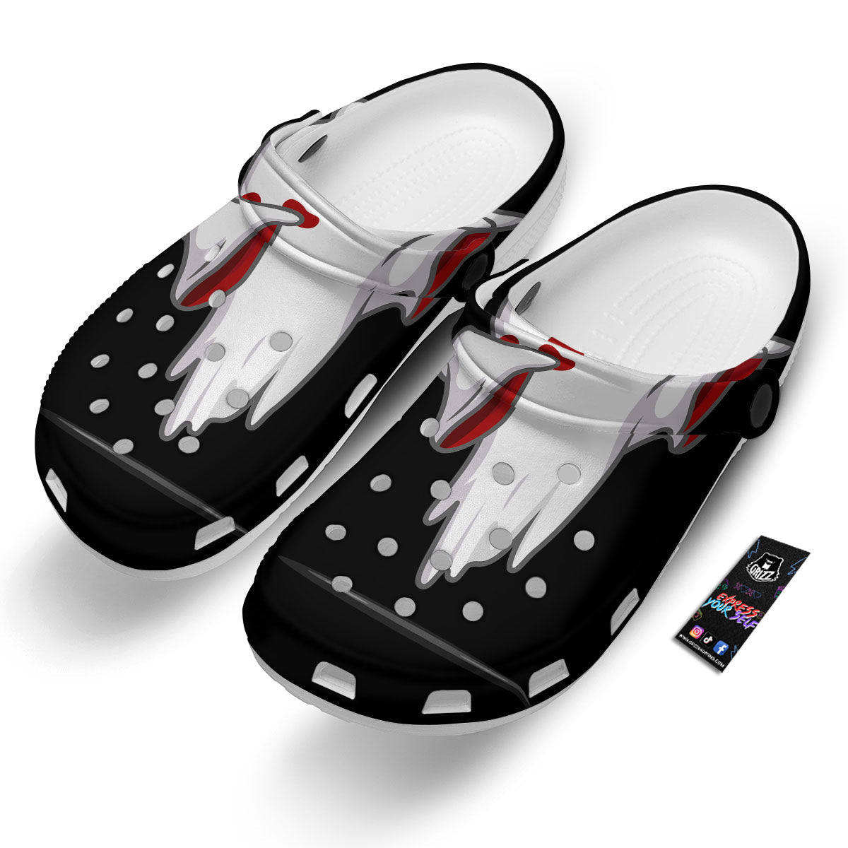 Cute Ghost Dap Print Clog-grizzshop