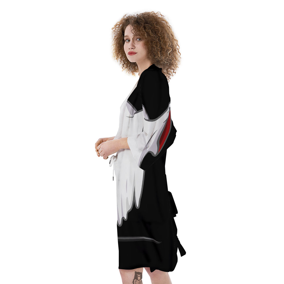 Cute Ghost Dap Print Kimono-grizzshop