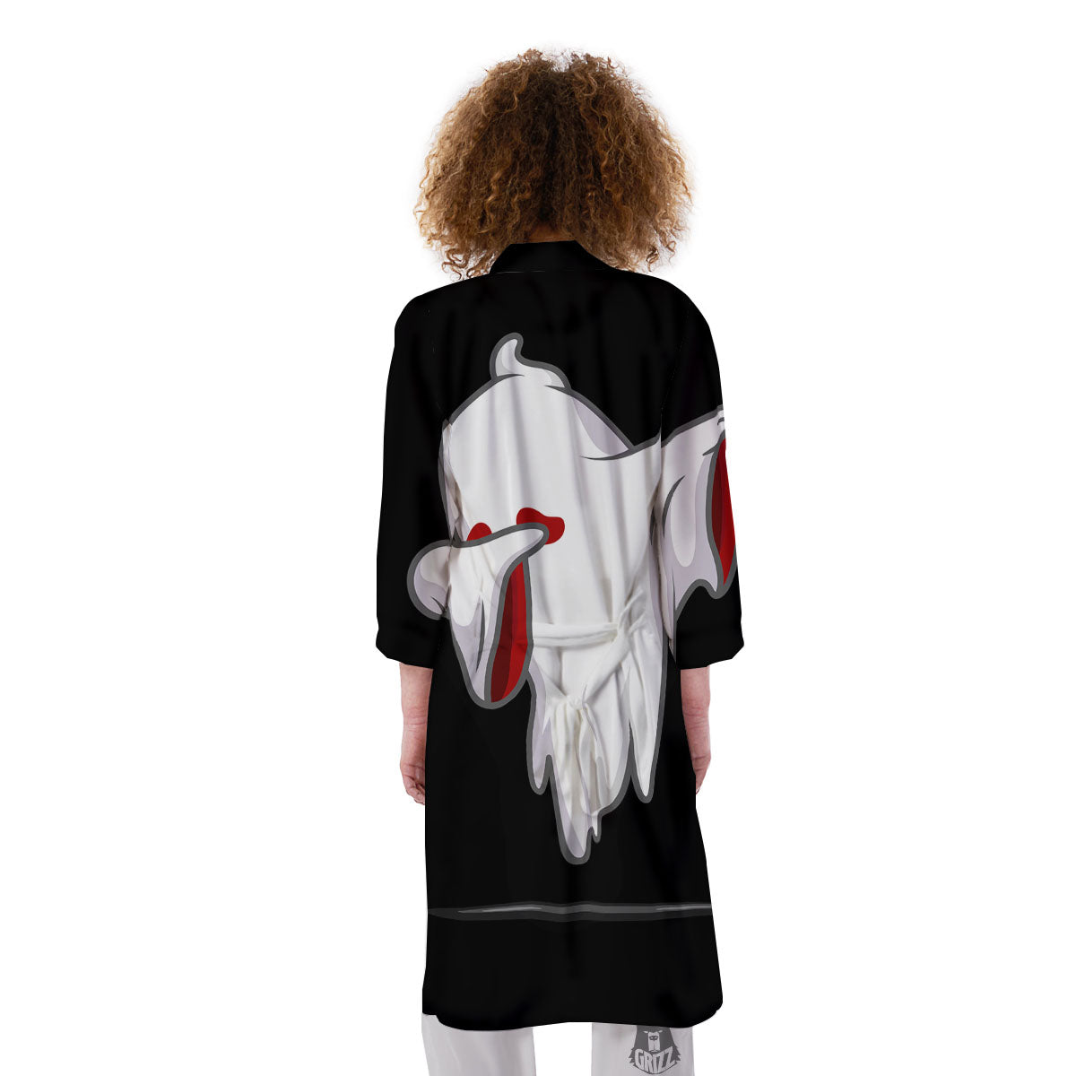 Cute Ghost Dap Print Kimono-grizzshop