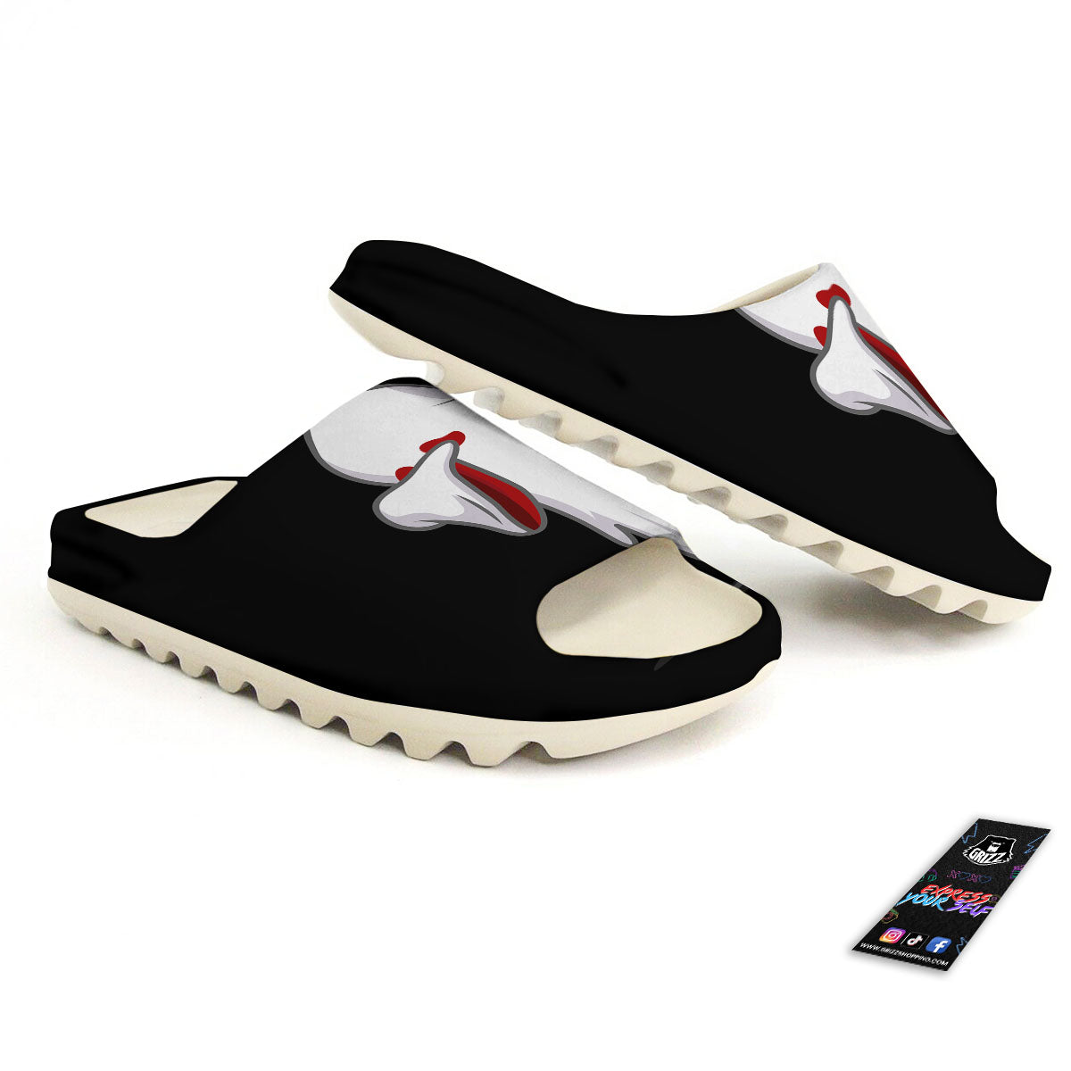 Cute Ghost Dap Print Sandals-grizzshop